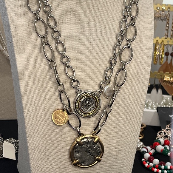 NWOT Chico’s 21" Women's Dual-Strand Necklace Vintage - Picture 4 of 7